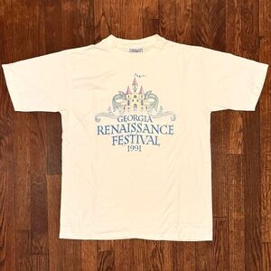 VTG 1991 Georgia Renaissance Fair Castle All Sport Pro Weight Graphic Tee